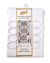 ZAC WHITE Zasłona prysznicowa 180x180cm