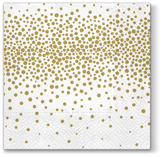 Serwetki 33x33cm Confetti (gold), Paw