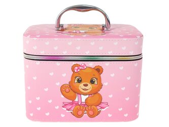 Kufr vel. L se zrcátkem, zapínání na zip; 23x18x15cm, Box