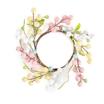 Velikonoční dekorace | TAZIA PASTEL | věneček s kuličkami | 21 cm | 882741