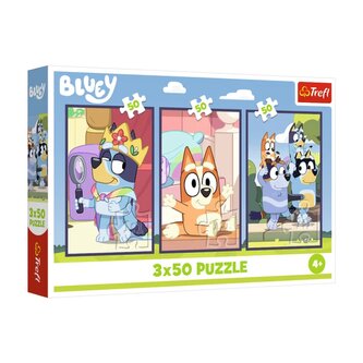 TREFL 34890 Puzzle 3x50 Rodzina Bluey