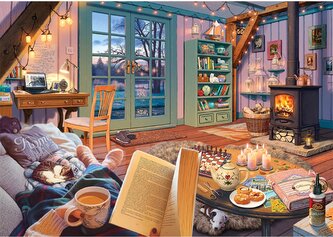 WOODEN CITY Dřevěné puzzle Útulná chata 505 dílků