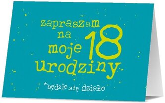 Zaproszenie Urodziny 18 (10szt)