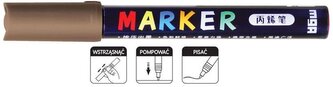 Marker akrylowy 1-2 mm, brązowy metalik, M&G;