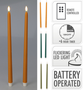 KOMPLET 2 ŚWIEC LED 38CM 3 KOLORY