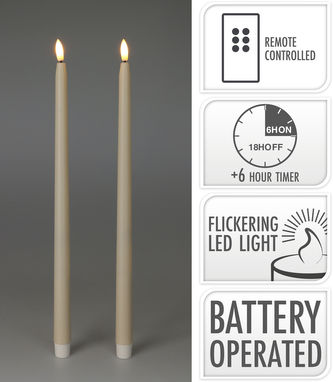 KOMPLET 2 ŚWIEC LED 38CM