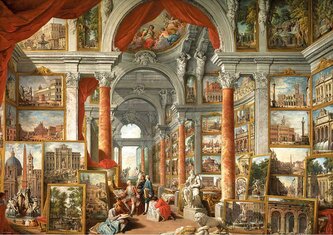 EUROGRAPHICS Puzzle Galerie s pohledy na moderní Řím 1000 dílků