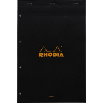 Clairefontaine, Poznámkový blok Rhodia Basics, A4+, 80 listů, linkovaný, černý