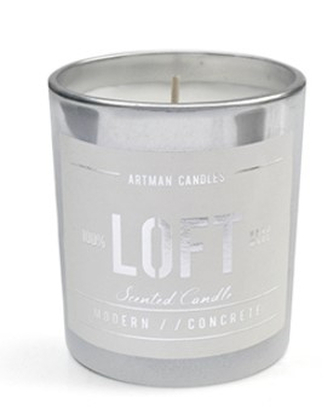 Świeca LOFT SZKLANKA woskowa biała 7,4x8,3cm zapachowa