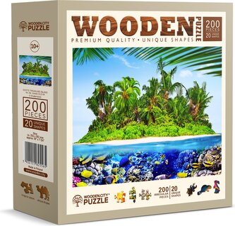WOODEN CITY Dřevěné puzzle Exotický ostrov pokladů 200 dílků