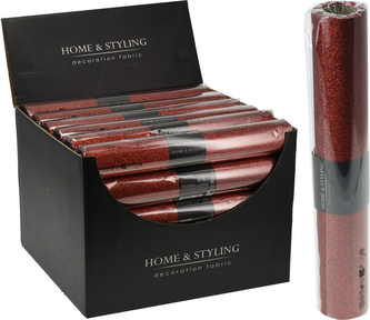 Organza dekoracyjna czerwona