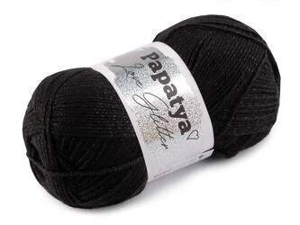 Pletací příze Papatya Love Glitter 100 g - 1 ks - 12 (2001) černá AB