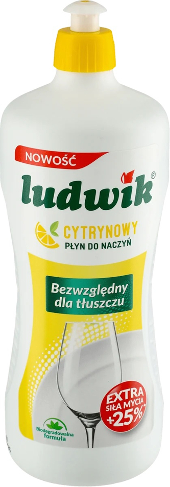 LUDWIK Płyn do naczyń 900g cytryna