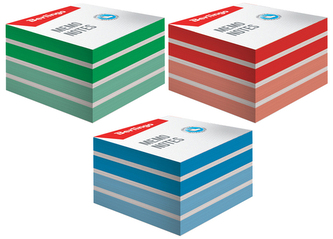 Kostka klejona, Megatop, 9x9x4, 5cm, 450k., 80gr/m2, 2 kolory oraz biały, Berlingo