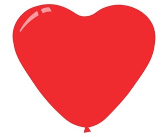 Balony Decomex serca pastel Red 100szt