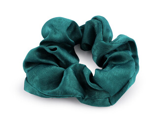 Gumička scrunchie do vlasů - 20 ks - 9 zelená tm.