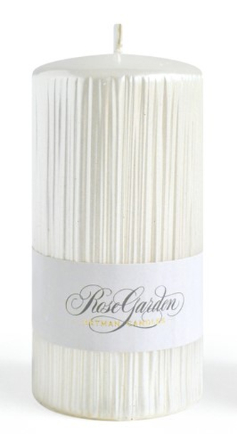 Świeca ROSE GARDEN walec średni 7xh14cm parafinowa biała