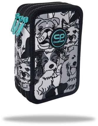 Piórnik potrójny z wyposażeniem Jumper 3 Dogs Planet CoolPack, Patio