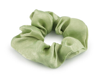 Gumička scrunchie do vlasů - 20 ks - 10 zelená lipová