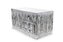 Skirting foliowy z frędzlami srebrny 300x80cm
