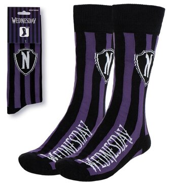 Pánské ponožky Netflix|Wednesday: Znak Akademie Nikdyvíc (velikost EU 36-43)