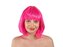 Peruka Kleopatra neonowy róż