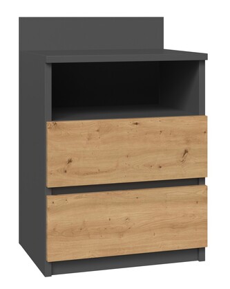 Noční stolek MALWA M1 dub artisan / antracit