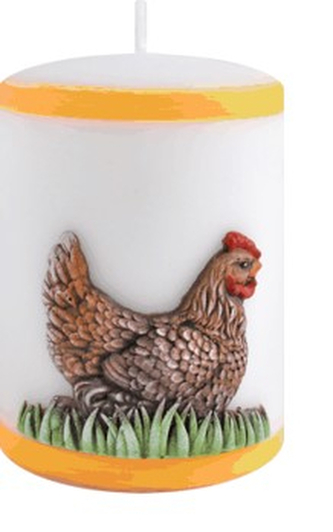 Świeca KURKA Walec średni 7xh14cmparafinowa żółta