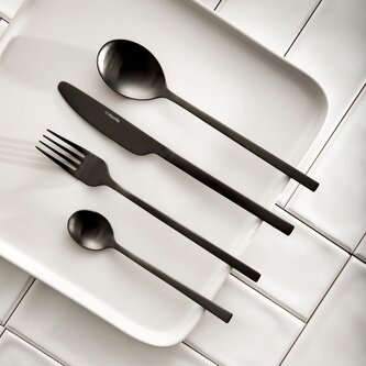 Sada příborů | APERI | matná černá | 24 kusů | 860381