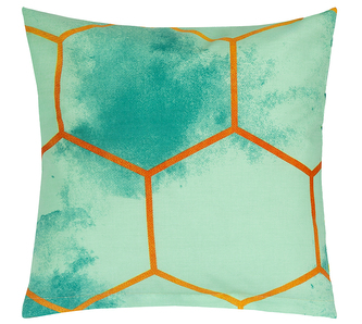 Povláček bavlněný - Plástev sv.zelená - 40x40 cm