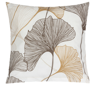 Povláček bavlněný - Ginkgo hnědá, béžová - 40x40 cm