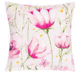 Povláček bavlněný - Louka růžová - 40x40 cm