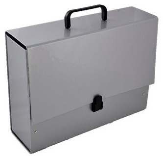 Teczka rączką B4 Jumbo 10 cm pastel. srebrna, Penmate