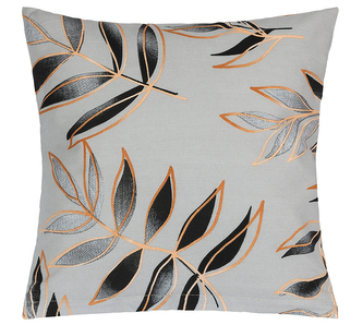 Povláček bavlněný - List šedá - 40x40 cm