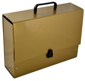 Teczka rączką B4 Jumbo 10 cm pastel. złota, Penmate