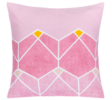 Povláček bavlněný - Plástev růžová - 40x40 cm