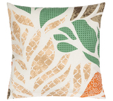 Povláček bavlněný - Variace oranřová, zelená - 40x40 cm