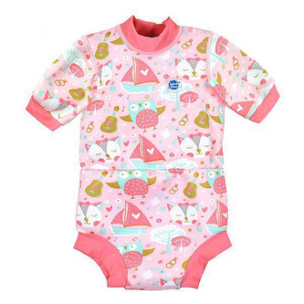 Splash About Baby neoprén - body - Sova a Kočička Vel. XL (12-24 m)