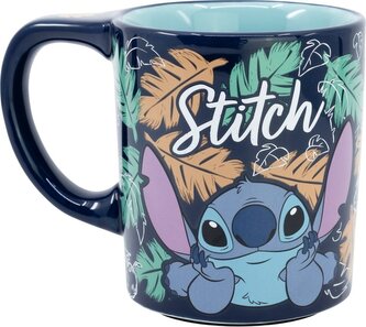 STOR Hrneček keramický s protiskluzovým dnem 295 ml Stitch
