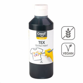Creall textilní barva TEX, 250 ml, černá