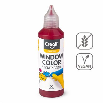Creall barva na sklo Window color, 80 ml, tmavě červená