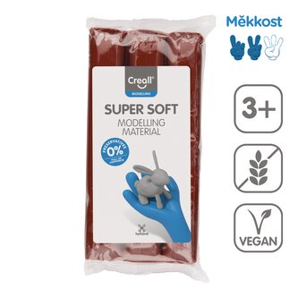 Creall modelovací hmota Super soft, 500 g, hnědá