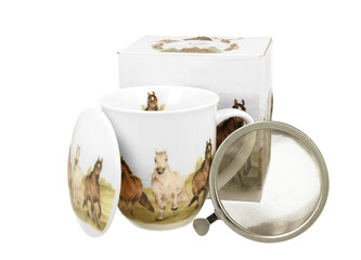 Kubek z zaparzaczem Świat Zwierząt KONIE W GALOPIE