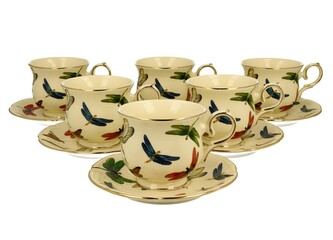 ECRU 6 filiżanek ze spodkami WAŻKI