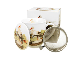 Kubek z zaparzaczem Ptasi Świat BOCIANY