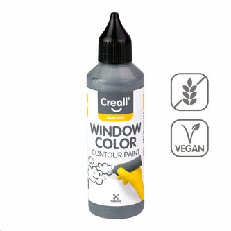 Creall konturovací barva na sklo Window color, 80 ml, stříbrná