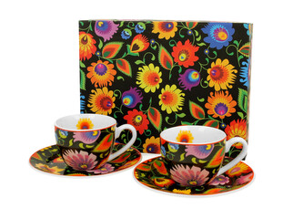 2 filiżanki espresso ze spodkami ETNIC