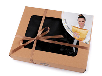 Sada na spaní, saténový povlak na polštář a gumička - 1 ks - 6 modrá pařížská