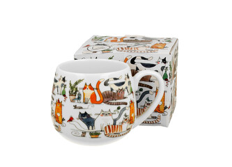 Kubek baryłka Koci Świat LENIWE KOTY