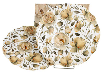 Komplet 2 talerze obiadowe ENGLISH ROSES WHITE